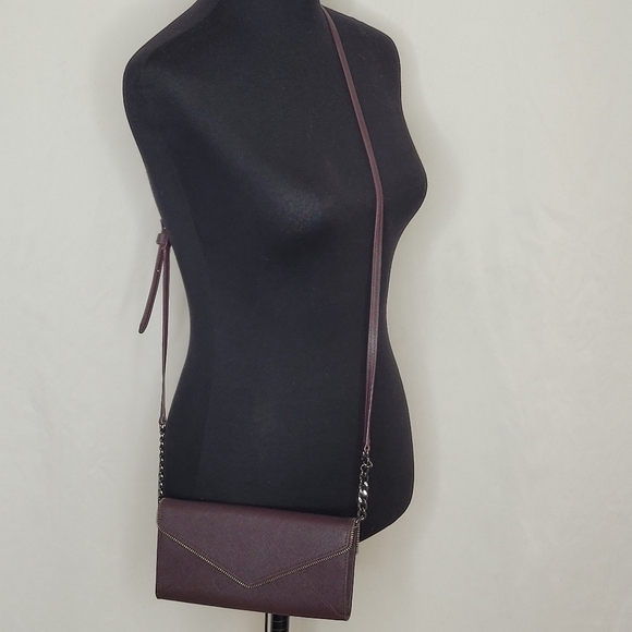 Rebecca Minkoff Cleo Wallet On A Chain Small Saffiano Leather Crossbody Handbag - Picture 1 of 15